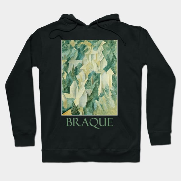 The Castle in La Roche Guyon (1909) by Georges Braque Hoodie by Naves